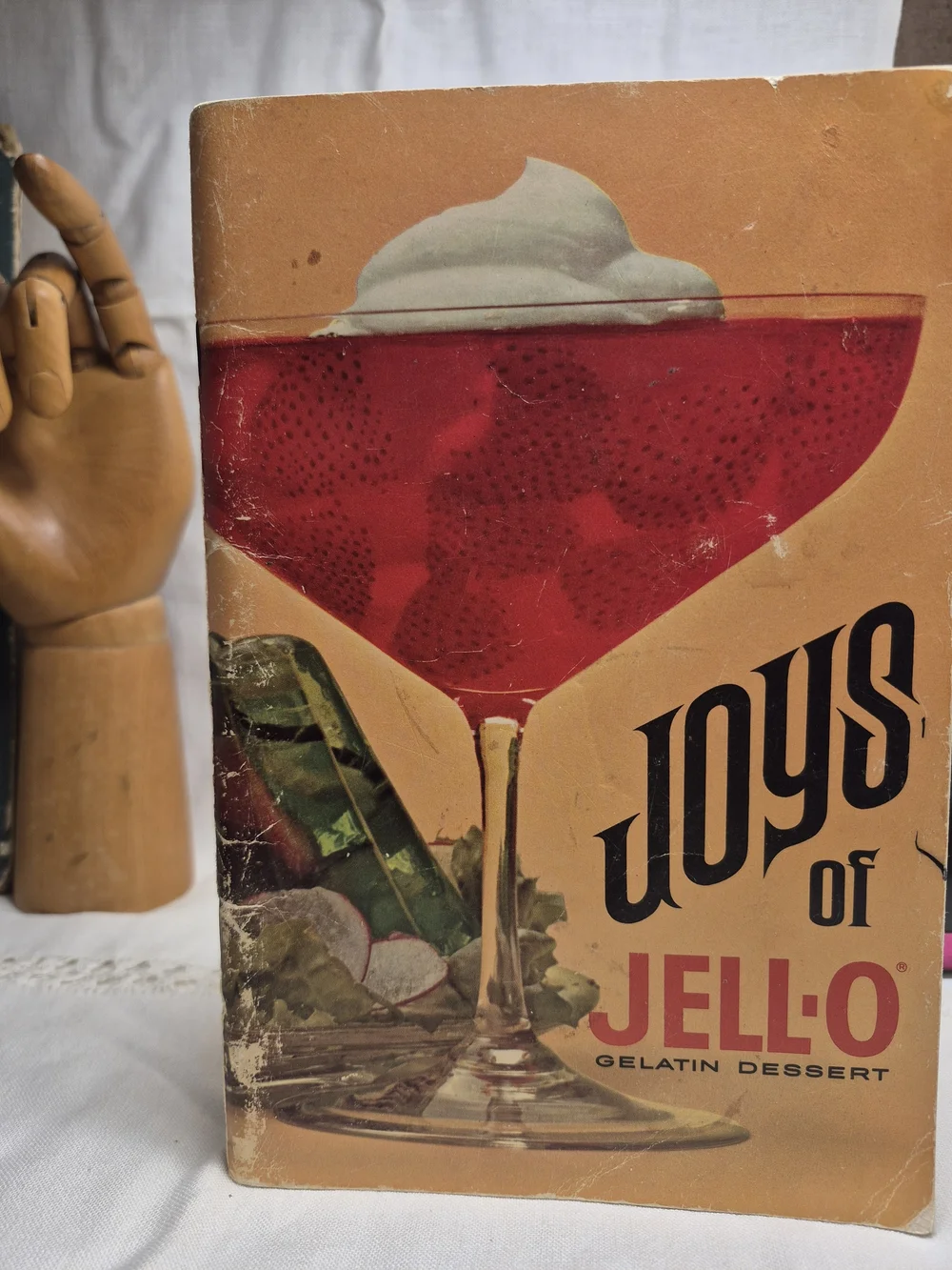 Joys of JELL-O Vintage Cookbook - Red & Cream Cover